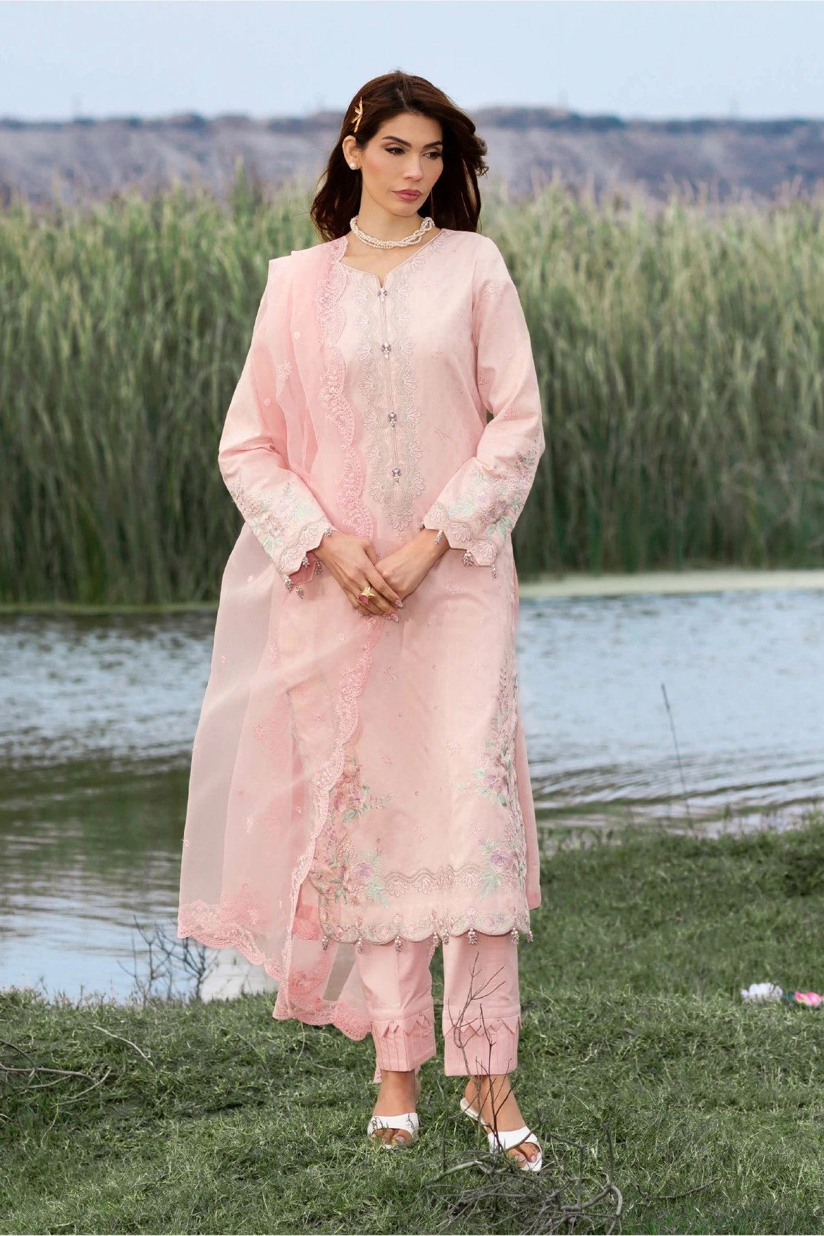Lotus premium mother and daughter 3 piece Eid suit