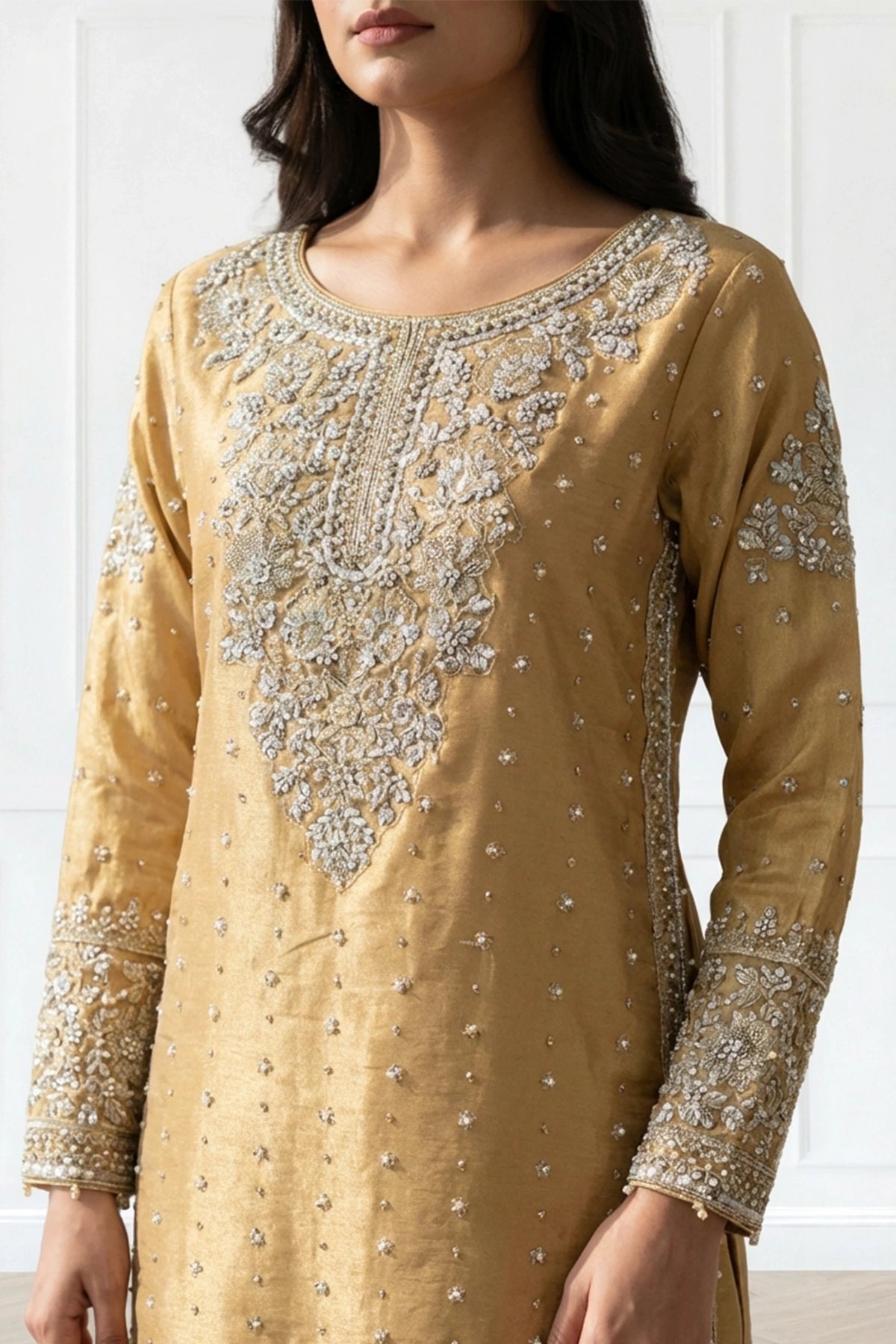 Lara premium collection 3 piece suit with crushed sharara - Image 3