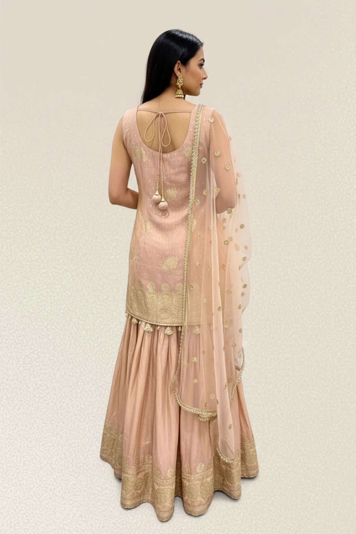 Shiffonz 3 piece luxe embroidered gharara suit - Image 4