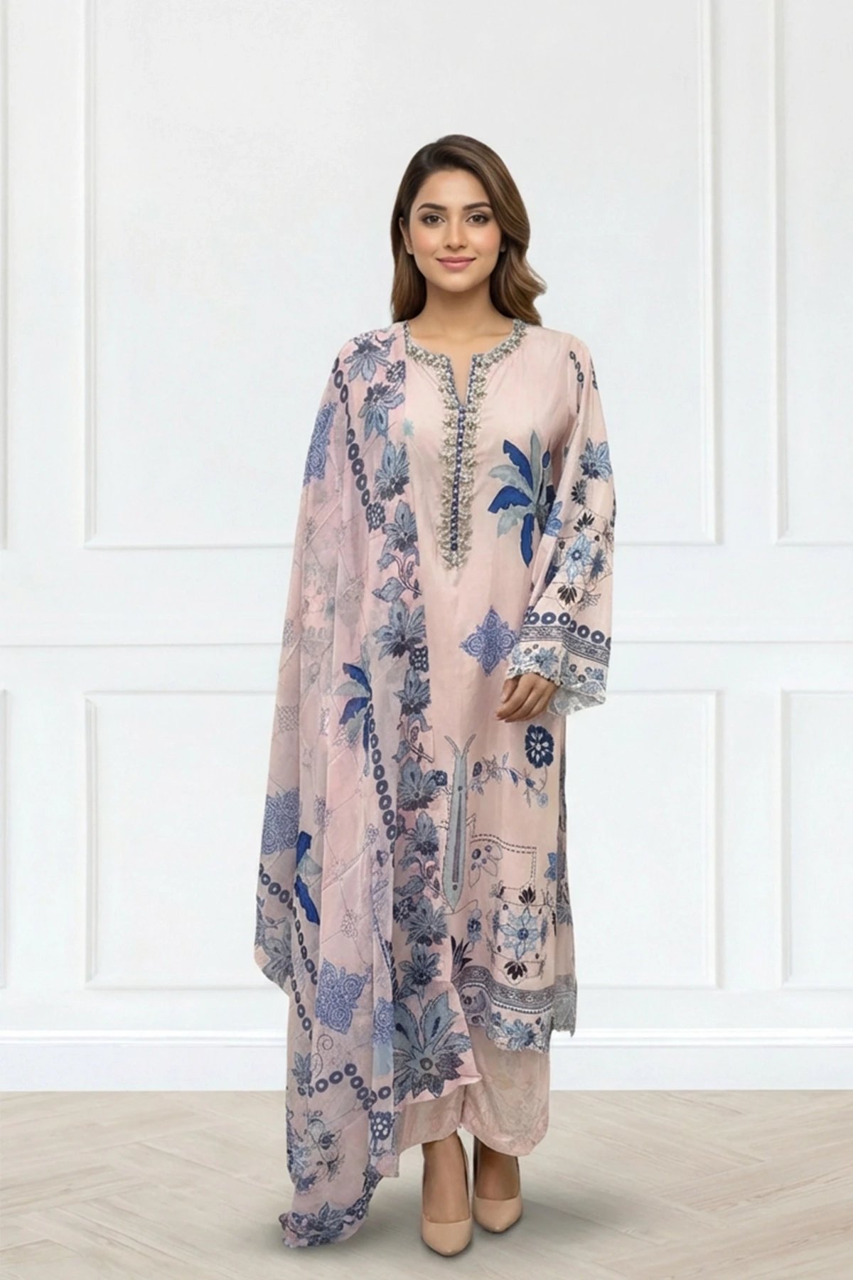 Saffa premium collection 3 piece printed suit