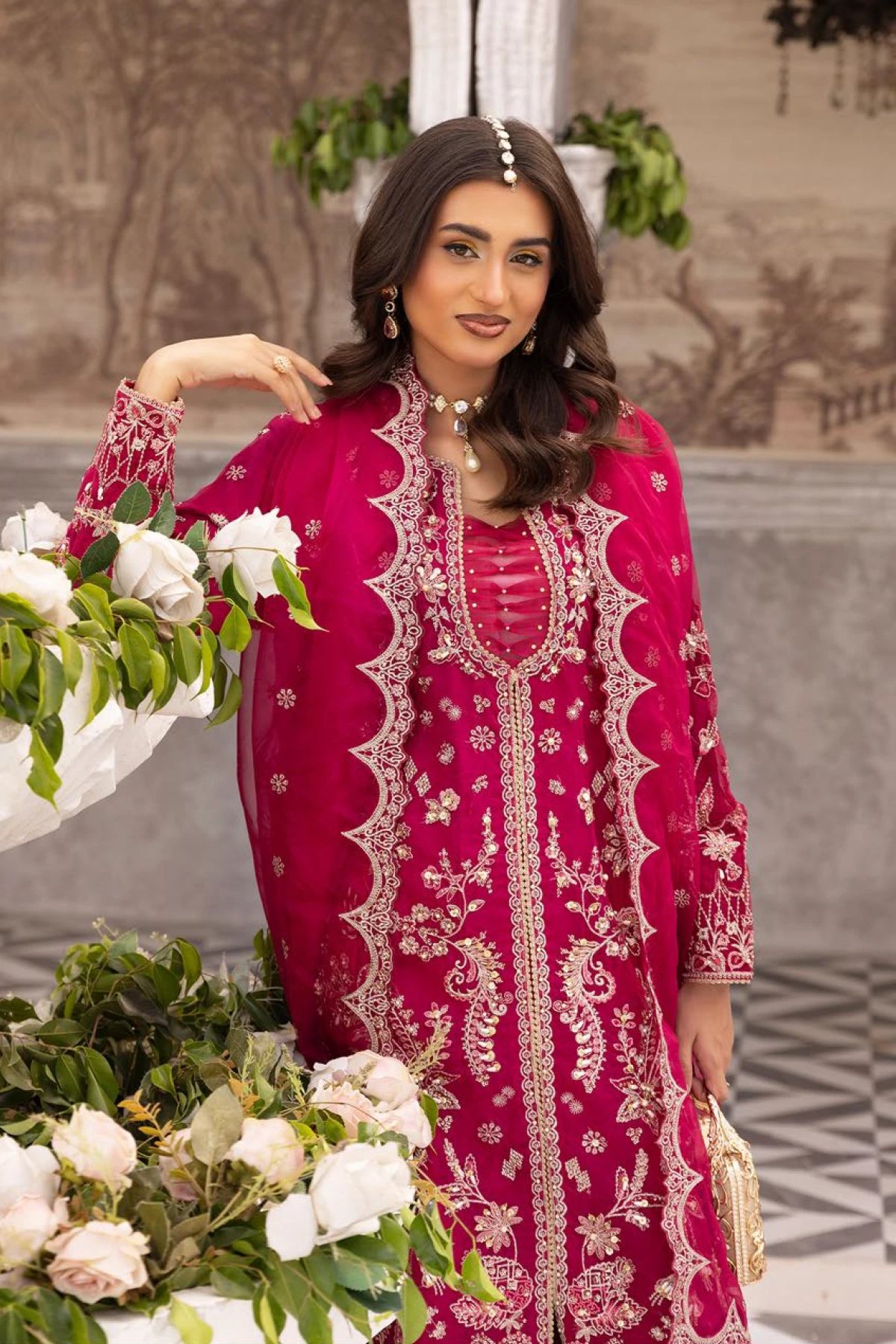 Zikr-e-Yaar collection 3 piece luxe embroidered suit - Image 4