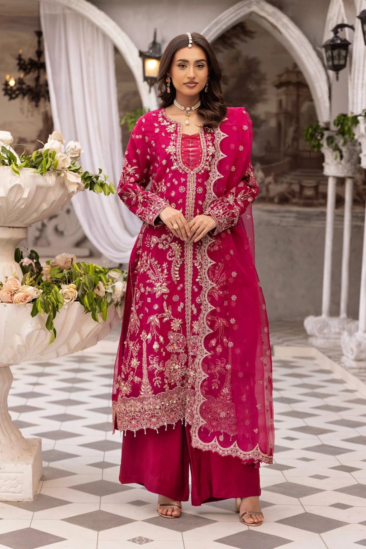 Zikr-e-Yaar collection 3 piece luxe embroidered suit
