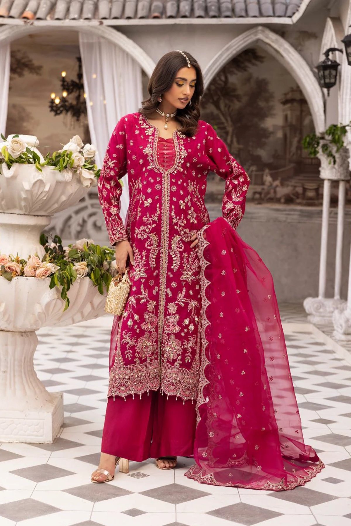 Zikr-e-Yaar collection 3 piece luxe embroidered suit - Image 2