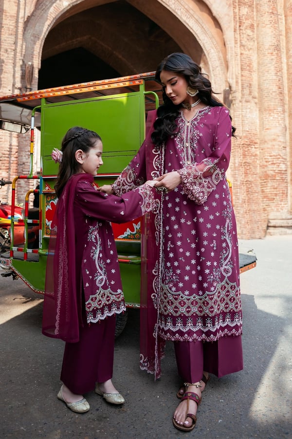 Bazaar kahani collection kids luxe 3 piece embroidered Eid suit