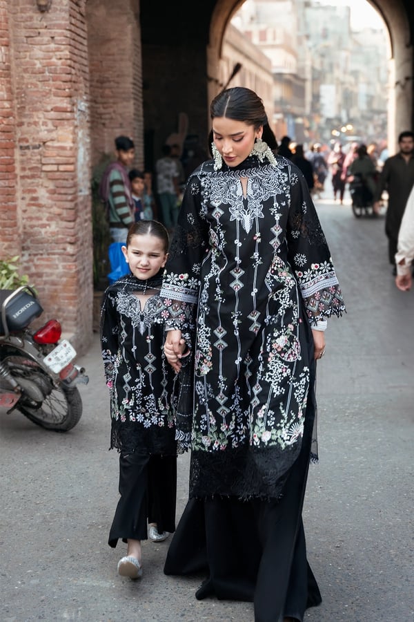 Bazaar kahani Eid kids collection 3 piece embroidered suit