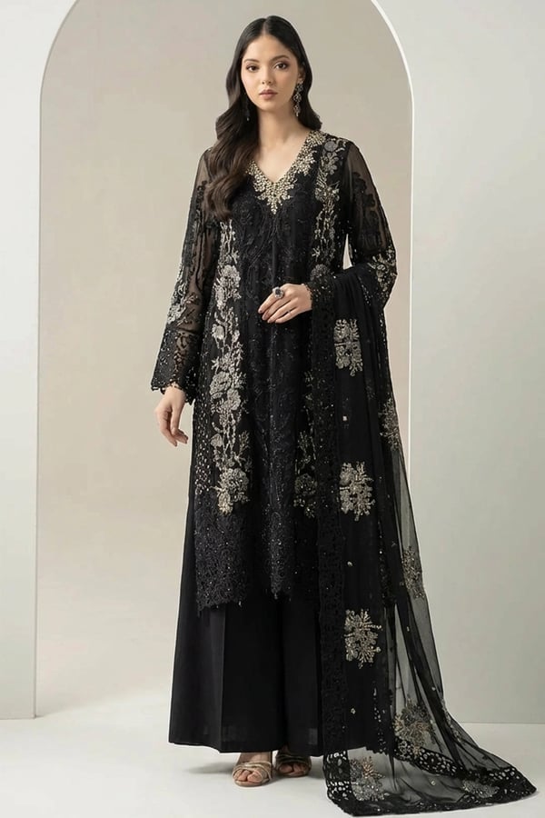 Murraya wedding luxe collection 3 piece suit - Black, X - Large