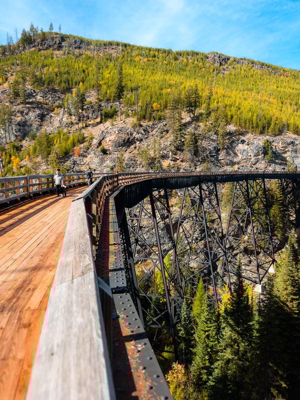 A large trestle at Myra Canyon.