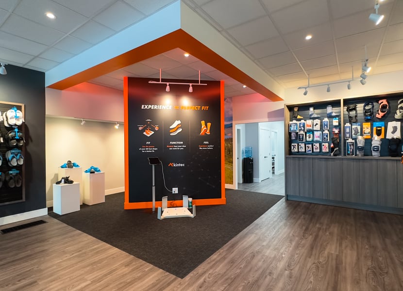The interior of the Kintec Vernon store.