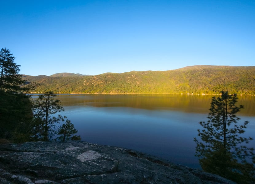 Sunrise viewpoint over Christina Lake