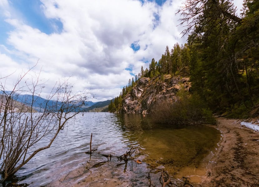 Small, secluded beach