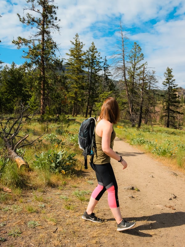 Woman hiking at Bear Creek
