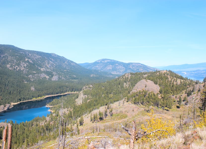 View of Rose valley reservoir from high viewpoint