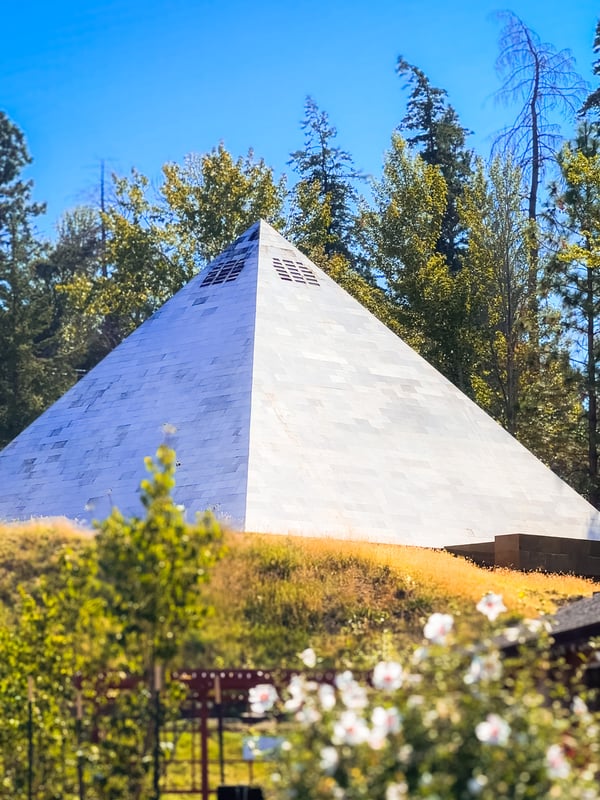 The pyramid at Summerhill Winery.