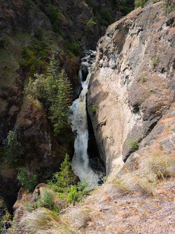 Bear Creek waterfall in a canyon