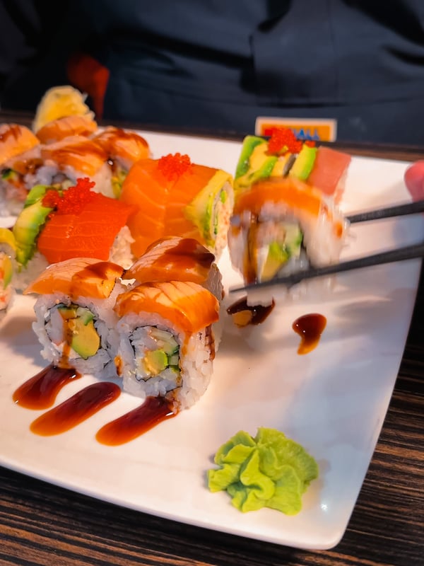 Sushi with salmon