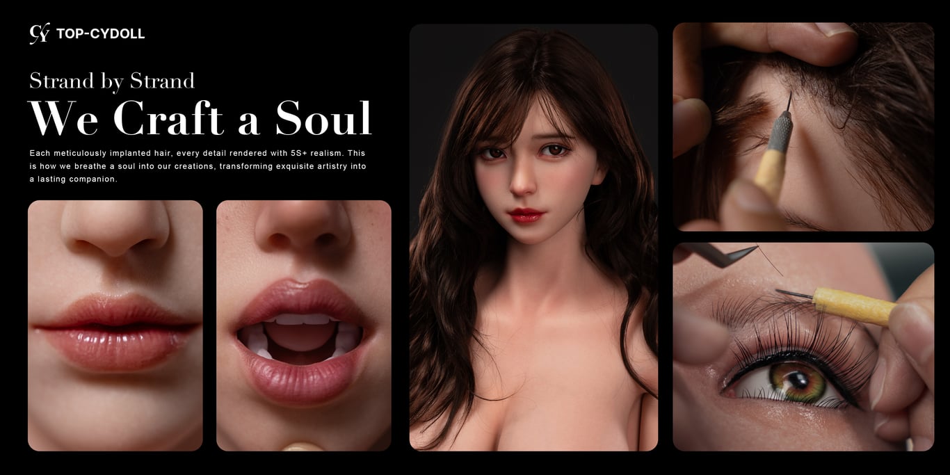 Top-CYDOLL brand details for ROS, implanted hair, and implanted eyebrows