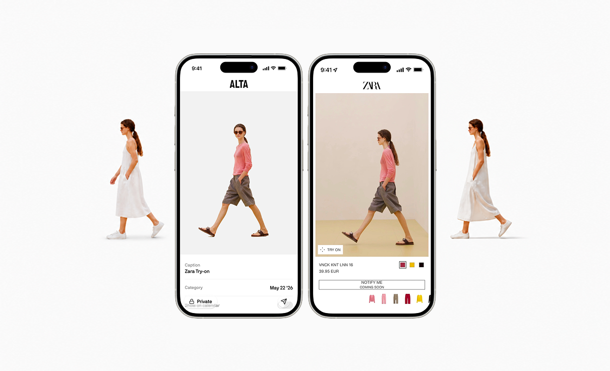 Alta vs Zara Virtual Try-On