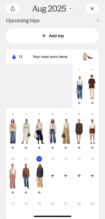 Calendar log feature