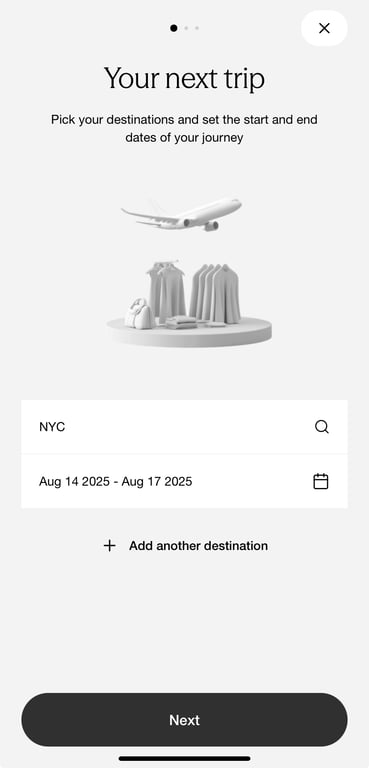 Trip planning feature screenshot 1