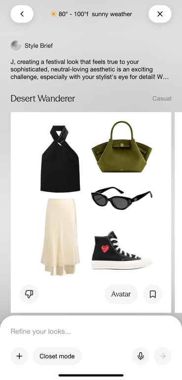 Alta generated festival outfit