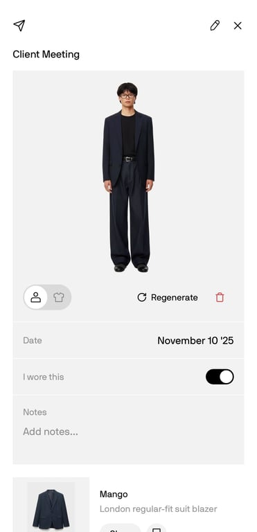 Alta organized grid of mens outfits