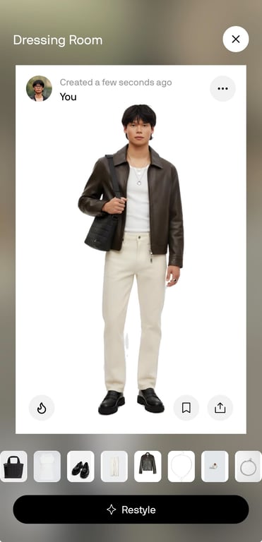 Alta avatar with layered menswear looks