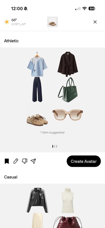 Ask Alta to generate an outfit with your wishlist items