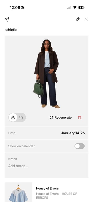 Try the outfit on your avatar