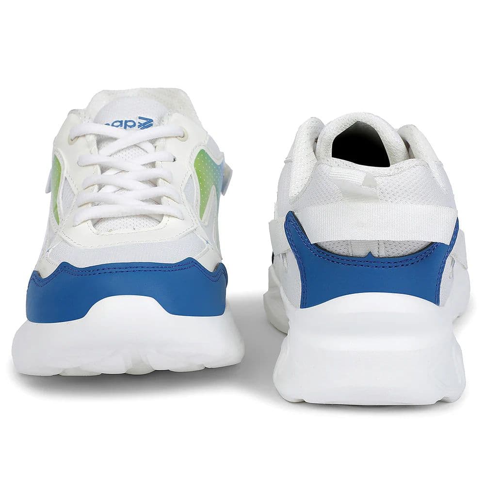 LEAP7X White Sports Non Lacing Walking Shoes for Kids ZEOX-2 by Liberty — photo 6