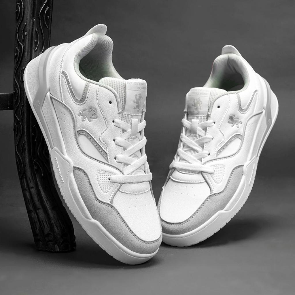 Sneakers for Men in White and Grey | Casual Low-Cut Lifestyle Shoes. — photo 6