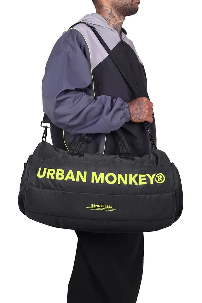 Pack of 2 Puffer bags // Neon On Black