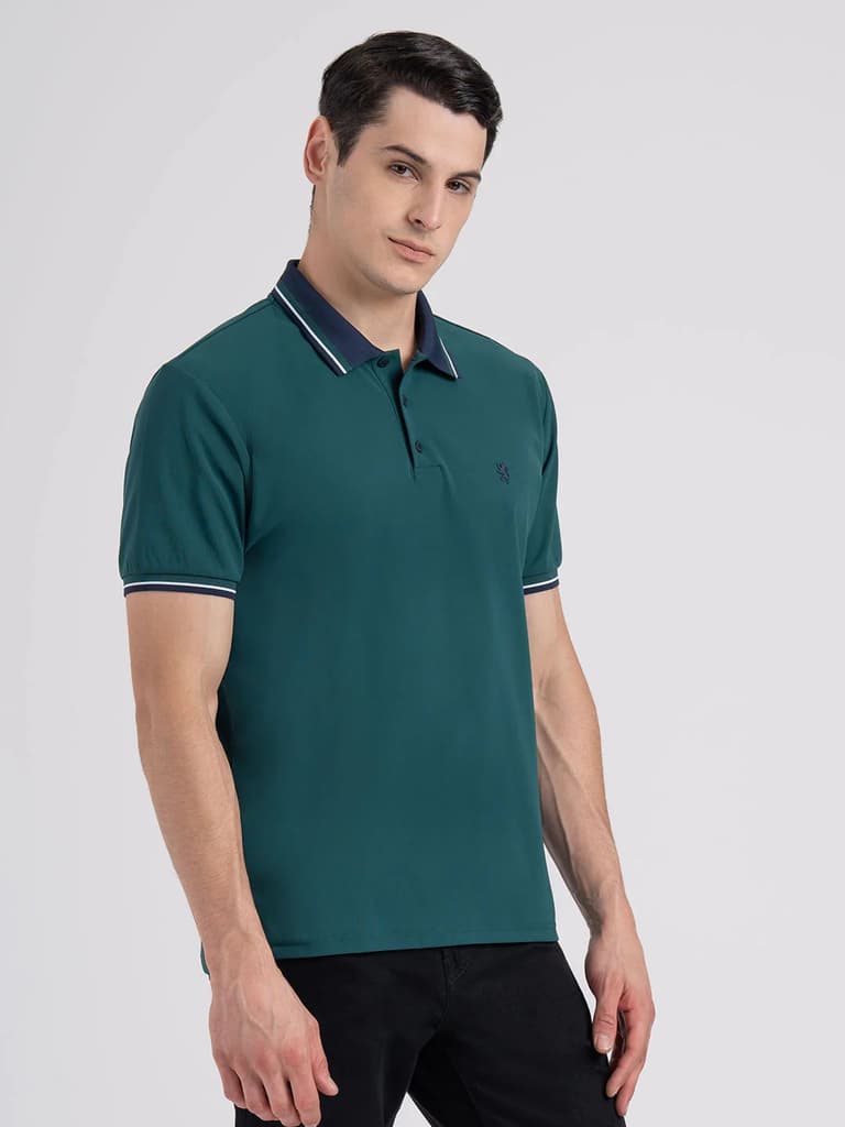 Jacquard Collar Polo T-shirt for Men | Premium Comfort | Sharp Look — photo 2