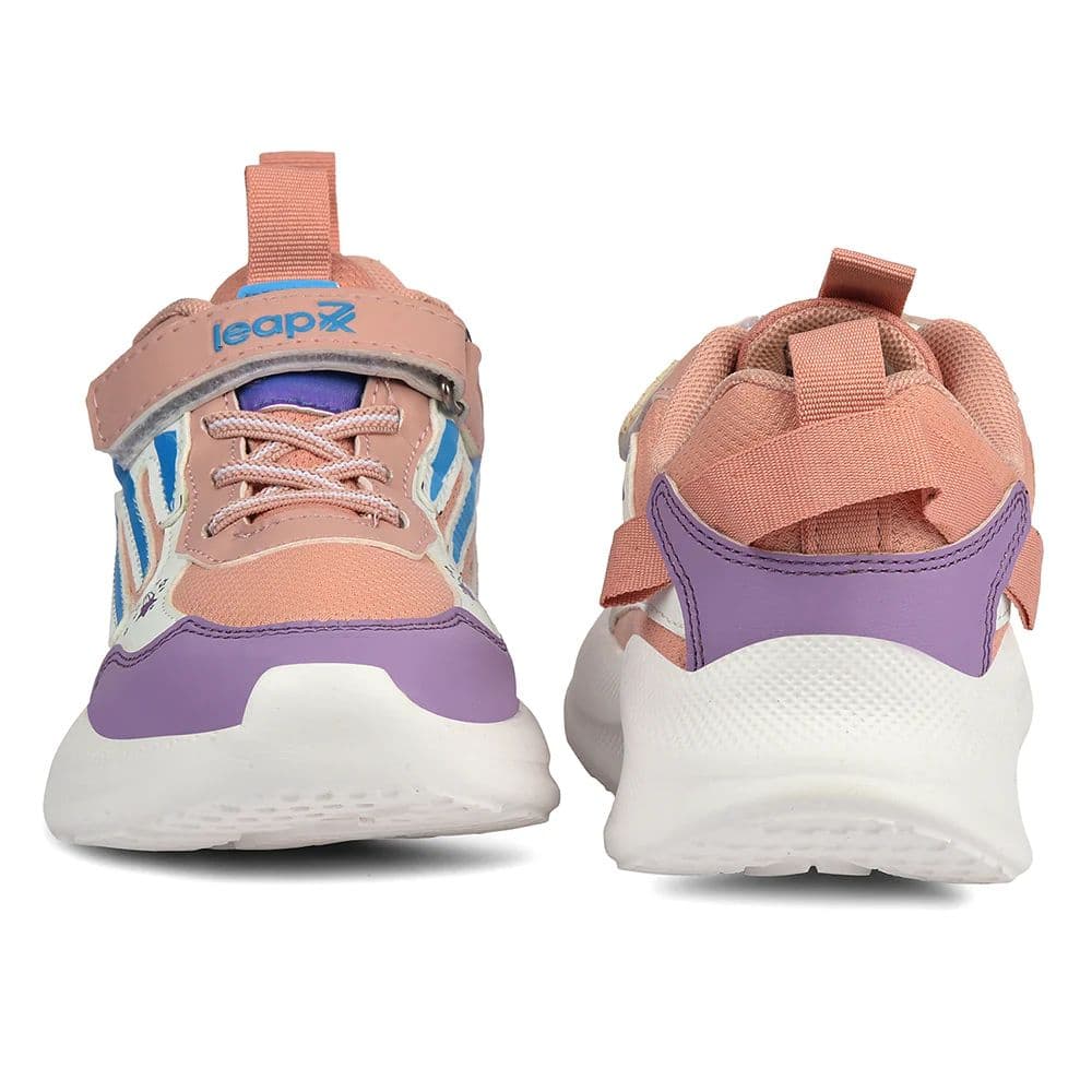 Leap7x Peach Sports Non Lacing Walking Shoes For Kids RYAN-1V By Liberty — photo 6