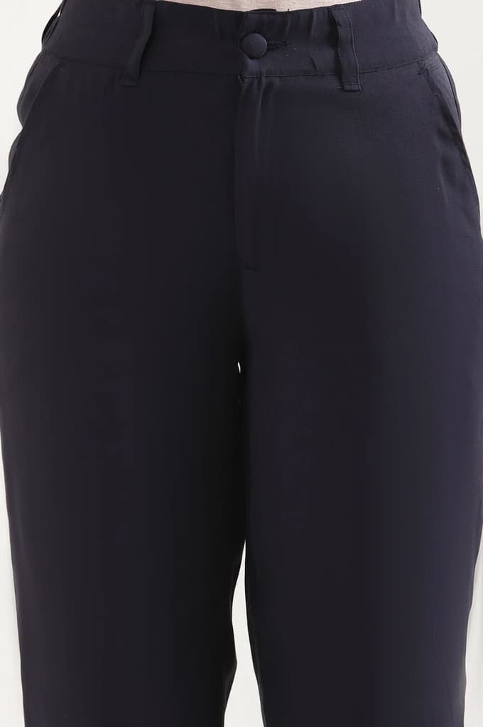 Blue Boot Cut Fir Straight Pants — photo 6