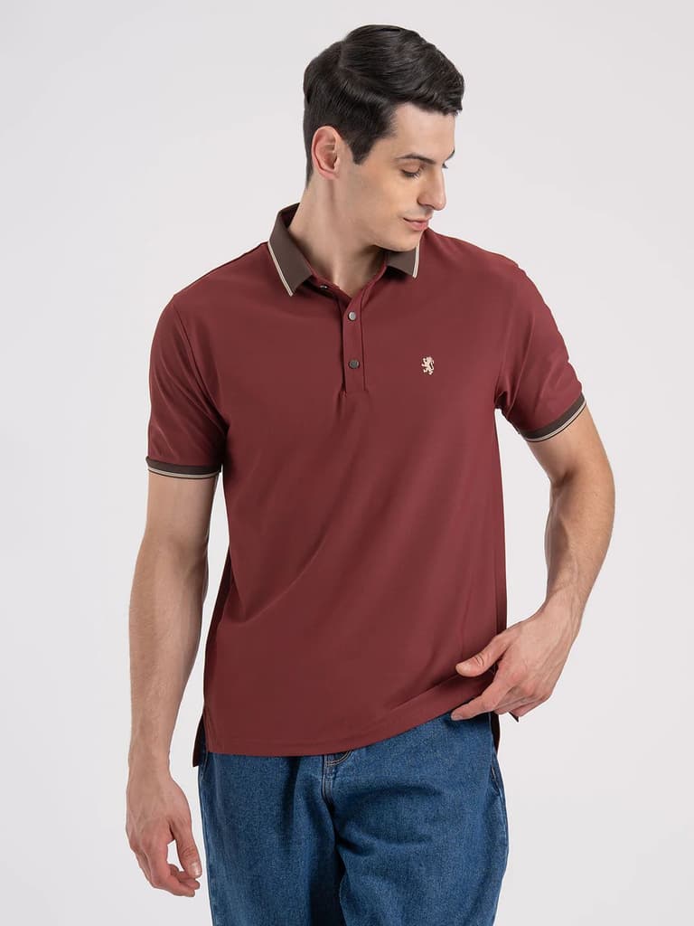 Jacquard Collar Polo T-Shirt for Men | Premium Comfort | Sharp Look