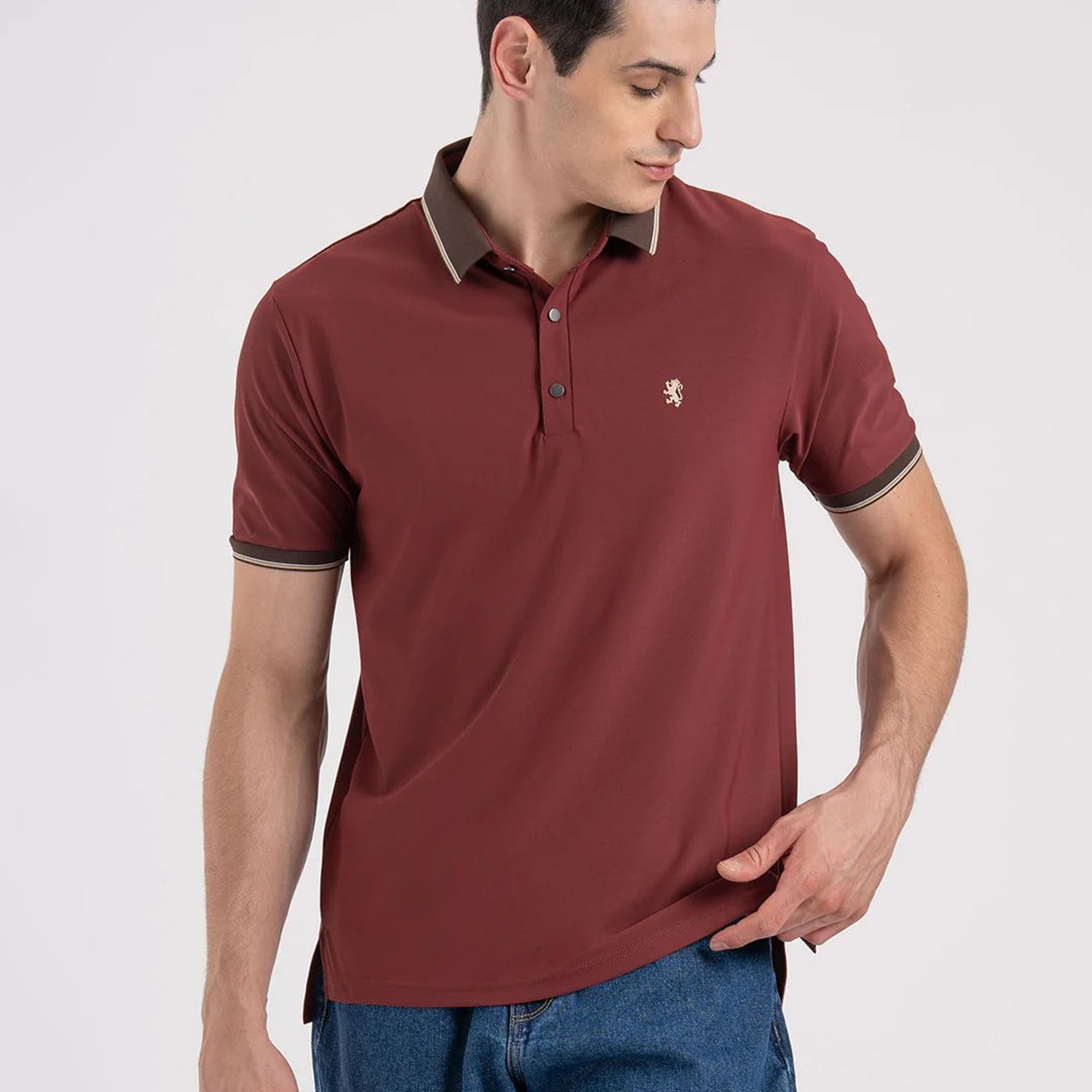 Jacquard Collar Polo T-Shirt for Men | Premium Comfort | Sharp Look