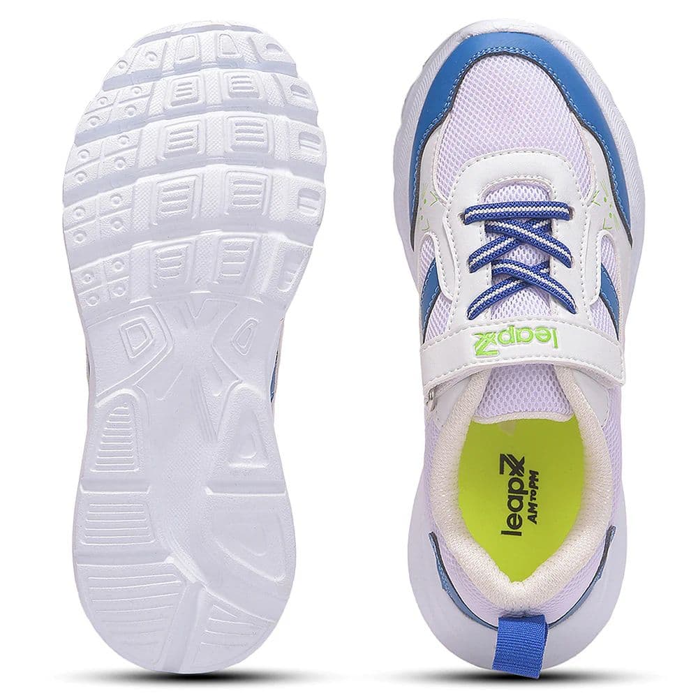 Leap7X TOTSTREND3 White Sports Non Lacing Walking Shoes for Kids by Liberty — photo 5