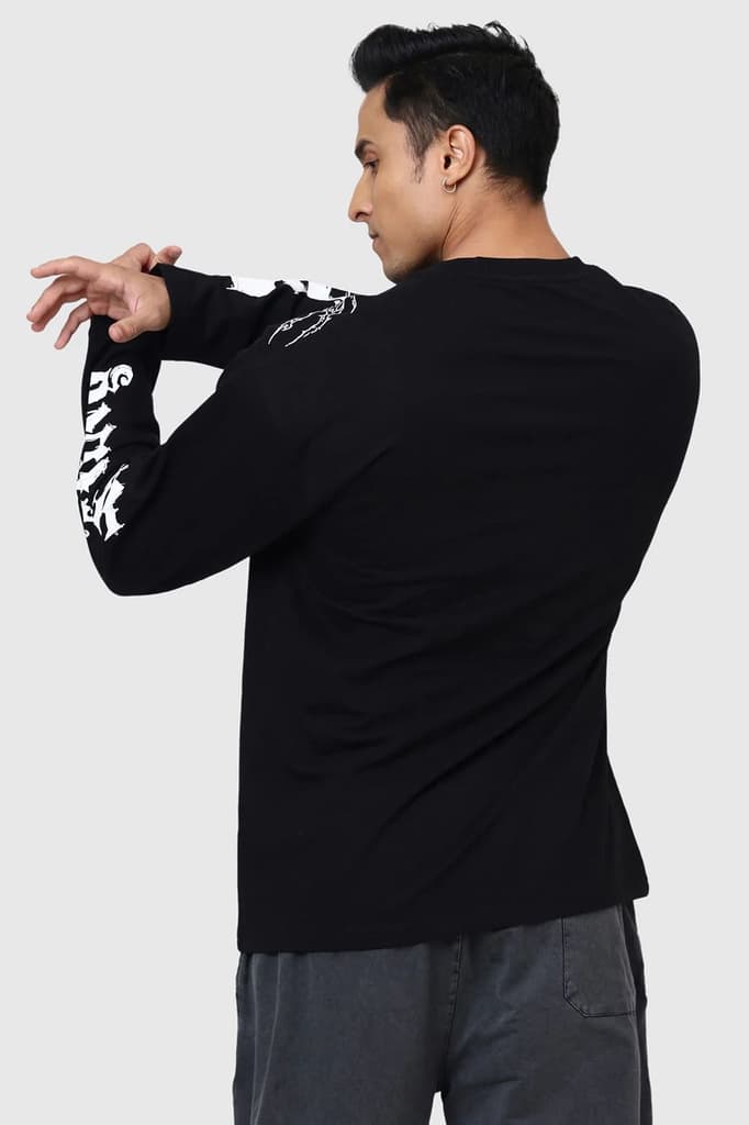 Die Lifting Fullsleeves T-shirt Black — photo 7