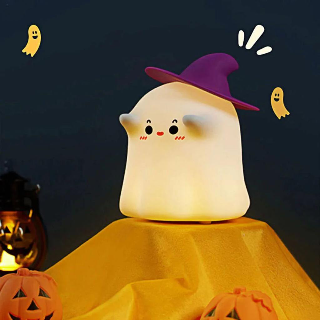 SpookyGlow Witchy Ghost Silicone Night Lamp — photo 3