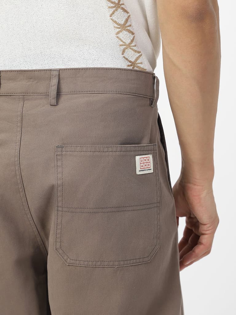 Men's Grey Loose Baggy Fit Solid Carpenter Trouser Pant with 5 Pockets Non-Stretchable — photo 5