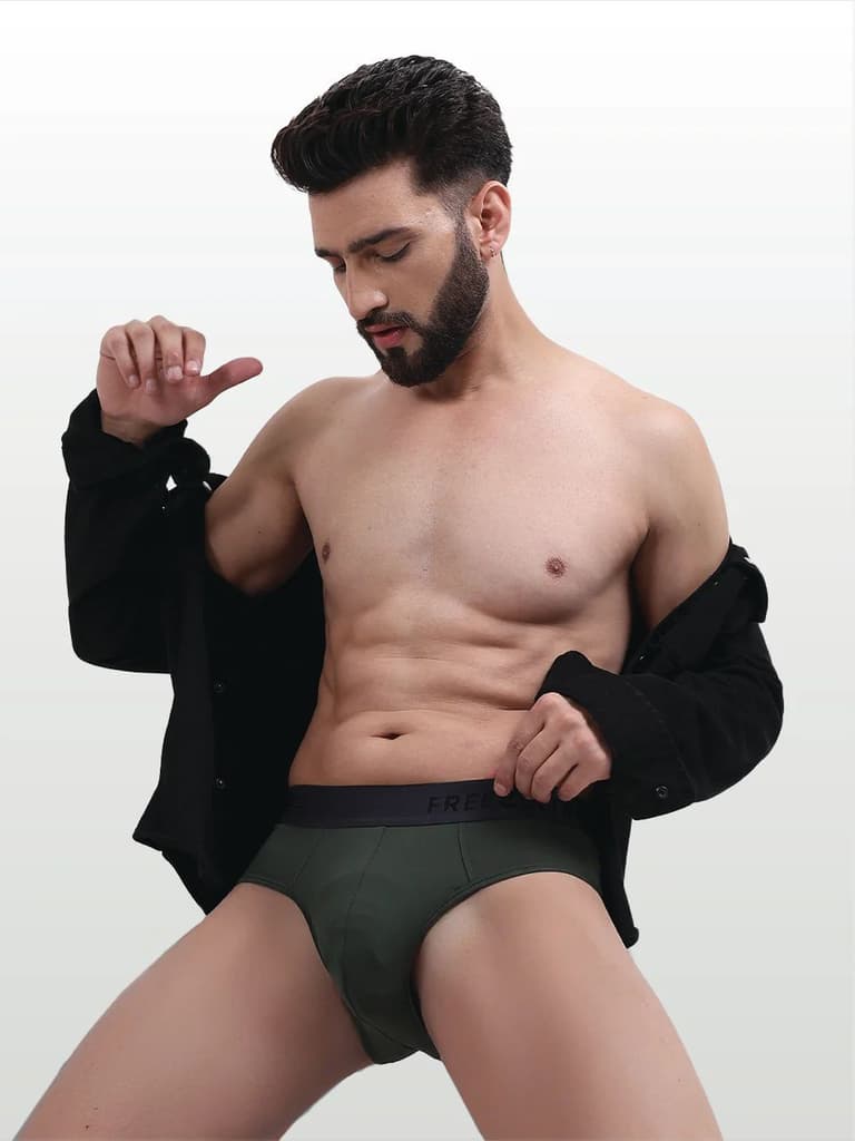 Men's Anti-Bacterial Micro Modal Brief in Contrast Waistband (Pack of 1) — S