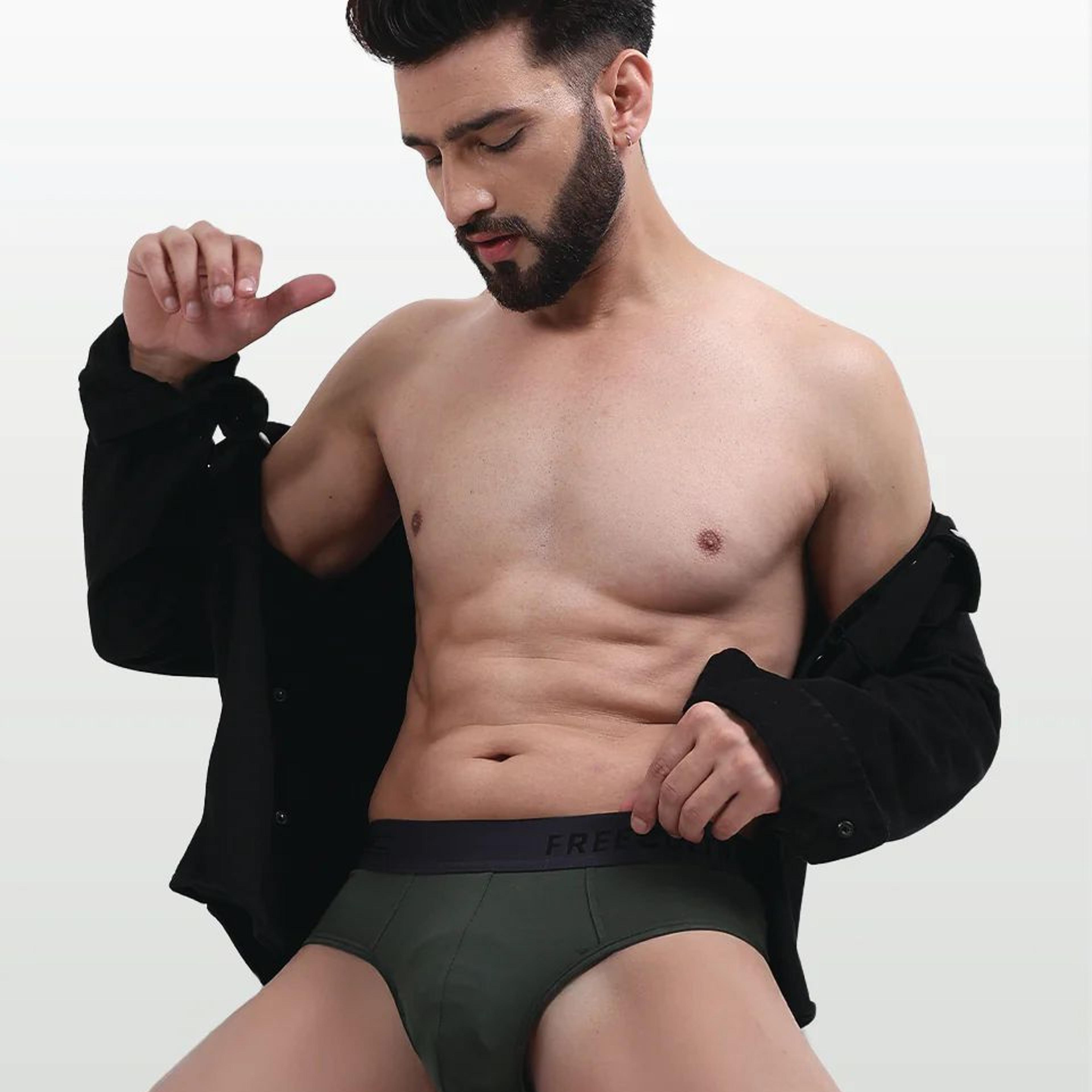 Men's Anti-Bacterial Micro Modal Brief in Contrast Waistband (Pack of 1)