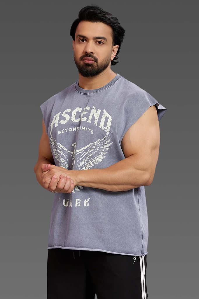 Ascend Washed Capsleeve Tank Light Grey — photo 5