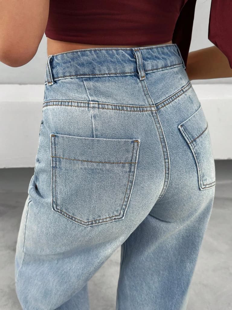 Bling Bleach Wide Leg Jeans — photo 6