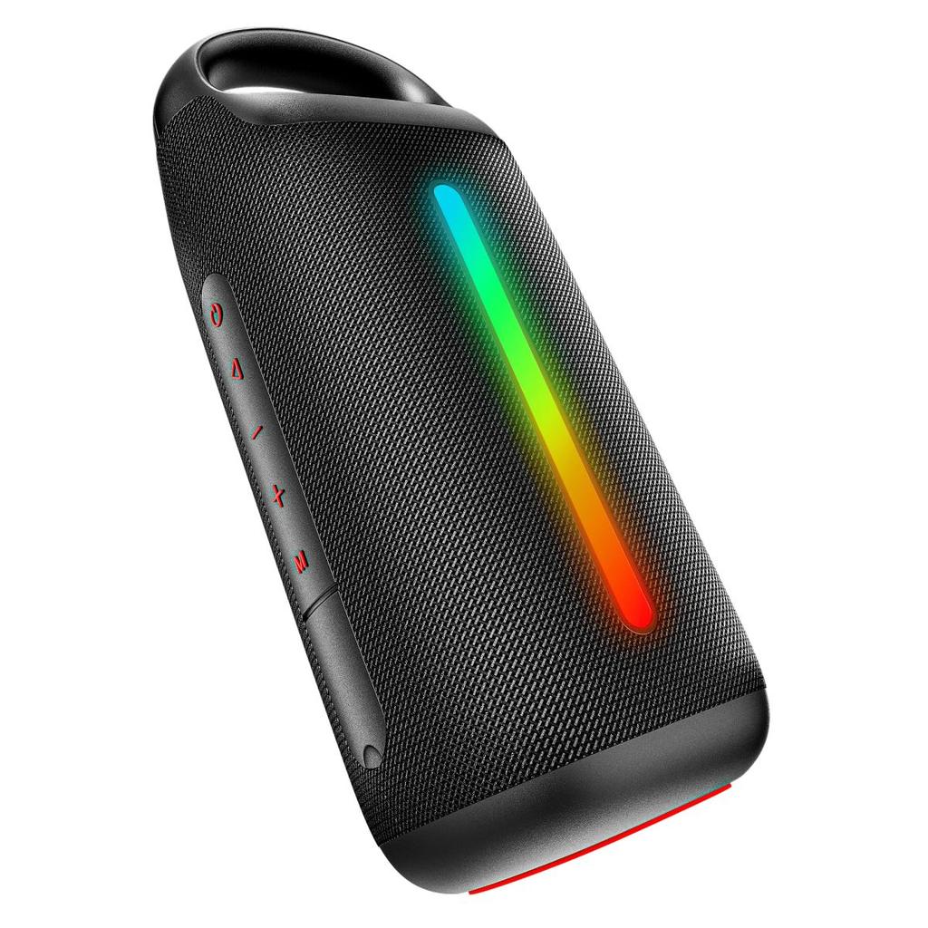 boAt Stone Arc Pro | Portable Bluetooth Speaker with 25W Sound, 12H Playback & RGB LEDs — Raging Black