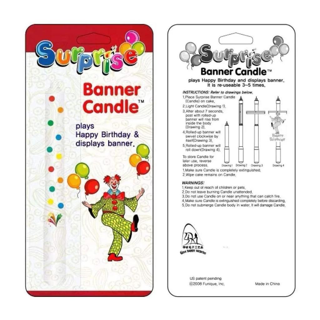 Surprise Pop-Up Banner Birthday Candle — photo 7