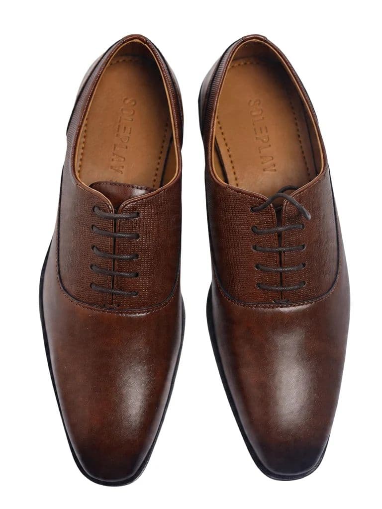 SOLEPLAY Dark Tan Oxford Shoes — photo 3