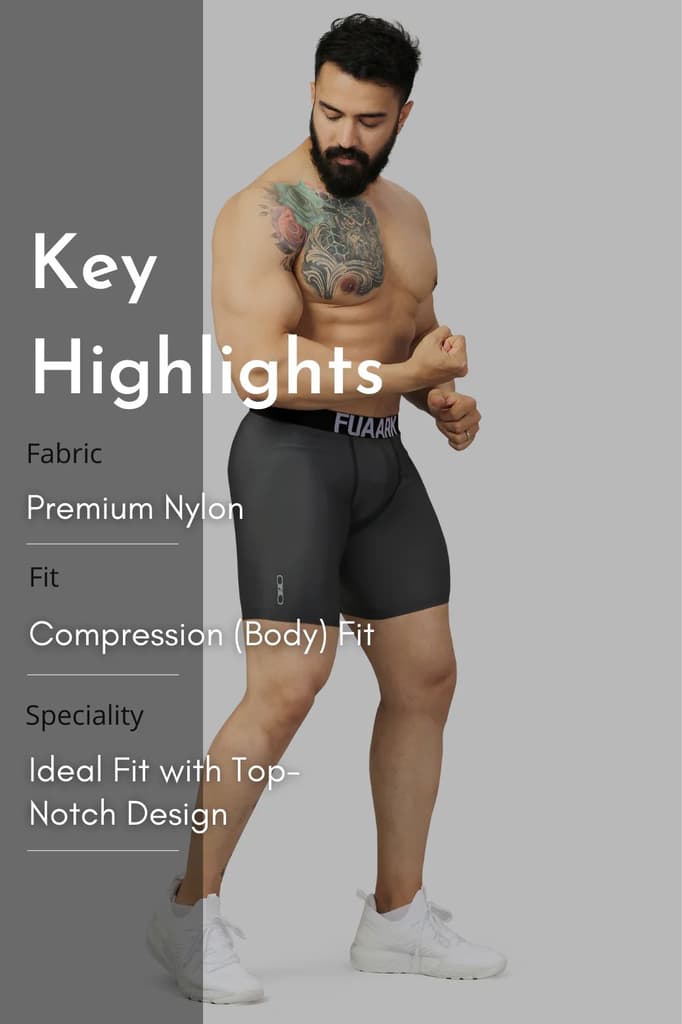 Nylon Compression Shorts Grey — photo 6