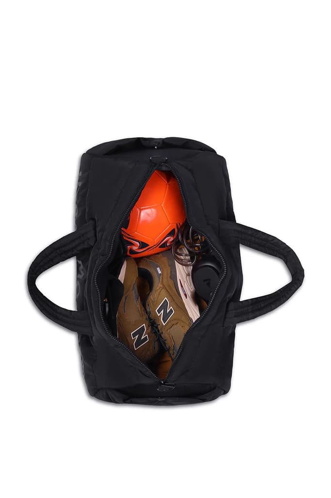 Puffer Duffle Bag // Black On Black