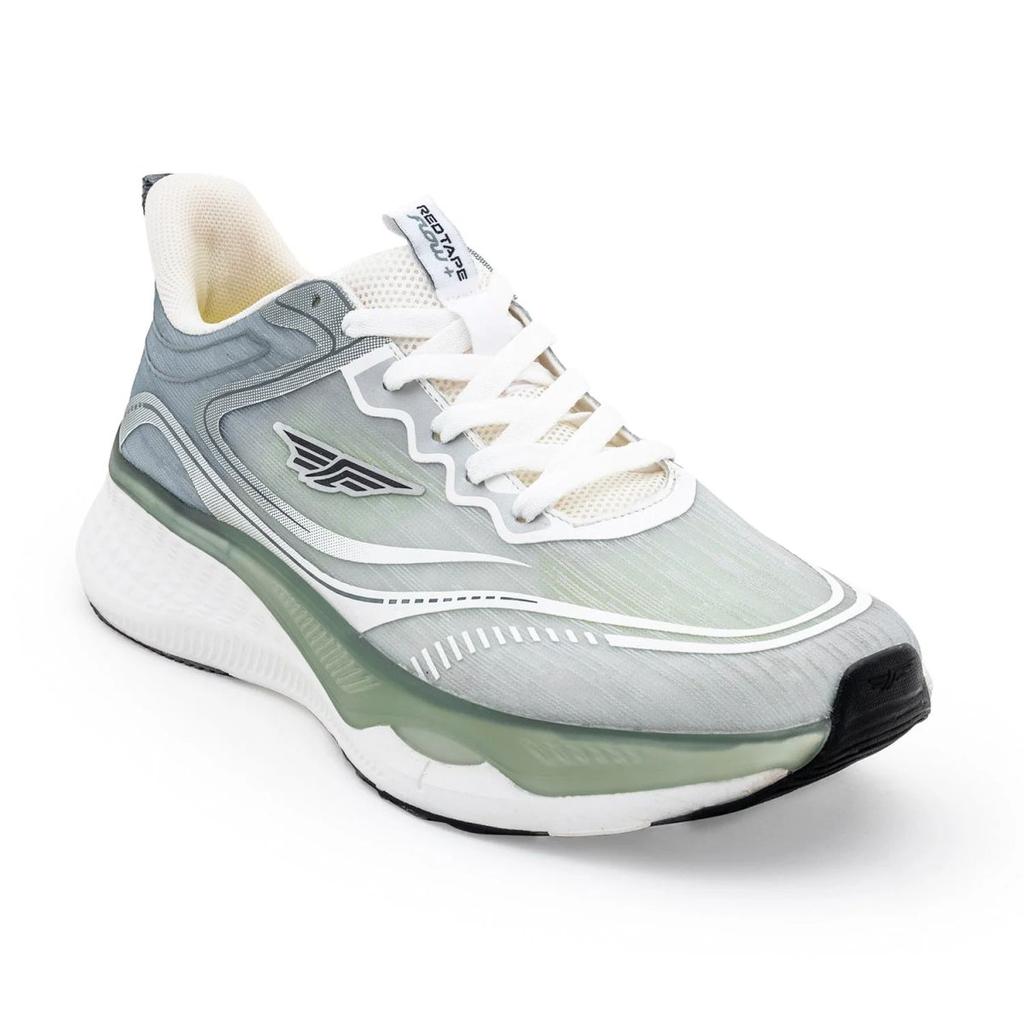 Athleisure Sports Shoes for Men in White and Green | Low-Cut Shoes. — 6 / White/Green